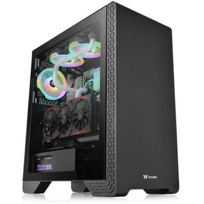 Компьютерный корпус Thermaltake S300 TG черный без БП ATX 6x120мм 6x140мм 3x200мм 2xUSB2.0 1xUSB3.0 audio bott PSU