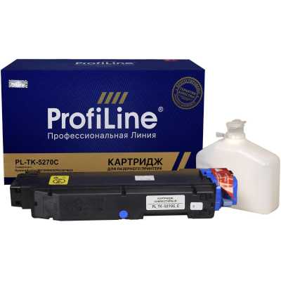Картридж Тонер-туба ProfiLine PL-TK-5270C для принтеров Kyocera EcoSys M6230/M6630/P6230/P6630 голубой 6000 копий