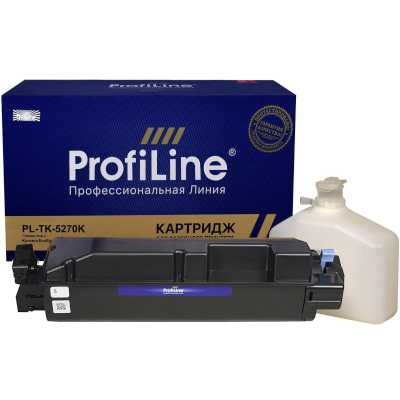 Картридж Тонер-туба ProfiLine PL-TK-5270K для принтеров Kyocera EcoSys M6230/M6630/P6230/P6630 черный 8000 копий
