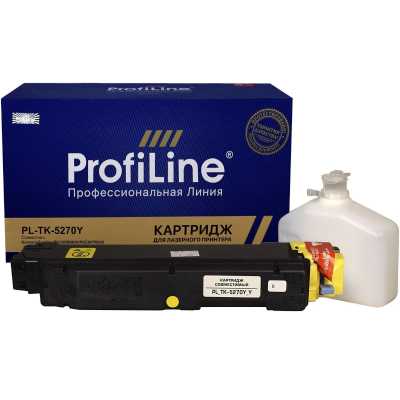 Картридж Тонер-туба ProfiLine PL-TK-5270Y для принтеров Kyocera EcoSys M6230/M6630/P6230/P6630 желтый 6000 копий