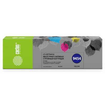 Картридж струйный Cactus CS-EPT9454 T9454 желт.пигм. (66мл) для Epson WF-C5290DW/WF-C5790DW с чипом