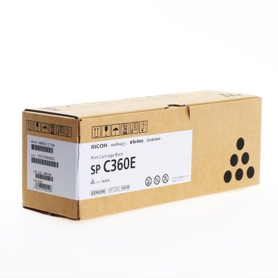 Тонер-картридж тип SP C360E (2,5K) черный Ricoh SP C360DNw/SP C360SNw/SP C360SFNw/SP C361SFNw 408188