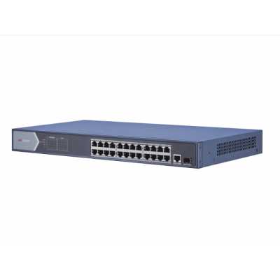 Коммутатор Hikvision DS-3E0526P-E/M 24x1Гбит/с 2SFP 24PoE 225W неуправляемый