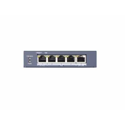 Коммутатор Hikvision DS-3E0505HP-E 5x1Гбит/с 3PoE+ 1PoE++ 60W неуправляемый