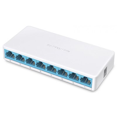 Коммутатор Mercusys MS108, 8×100 Мбит/с, неуправляемый