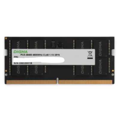 Оперативная память Digma, DDR5, 16GB (1x16 GB), 4800 MHz, CL40, SO-DIMM