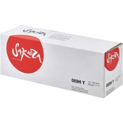 Картридж лазерный Sakura 069HY (5095C002) для Сanon I-Sensys LBP673Cdw/MF750C, желтый, 5500к. (чип без счетчика копий)