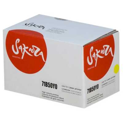 Картридж Sakura 71B50Y0 для Lexmark CS317dn/ CS417dn/ CS517de/ CX317dn/ CX417dn/ CX417de/ CX517de, желтый, 2300 к.