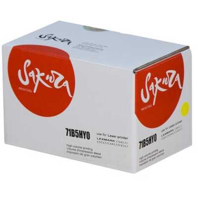 Картридж Sakura 71B5HY0 для Lexmark CS417dn/CS517de/CX417de/CX517de, желтый, 3500 к.