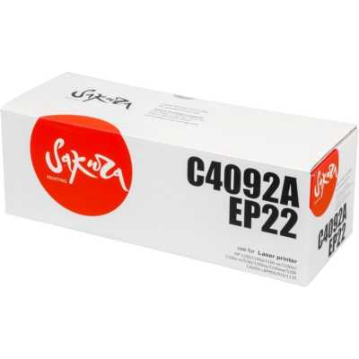 Картридж лазерный Sakura C4092A/EP22 для HP LJ 1100/1100A/3200; Canon LBP-800/810/1110/1120, черный, 2500 к.