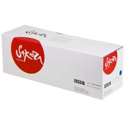 Картридж лазерный Sakura CC531A для HP Color LaserJet CM2320fxiMFP/CM2320nMFP/CM2320nfMFP/CP2025/CP2025n/CP2025dn/CP2025x, голубой, 2800 к.