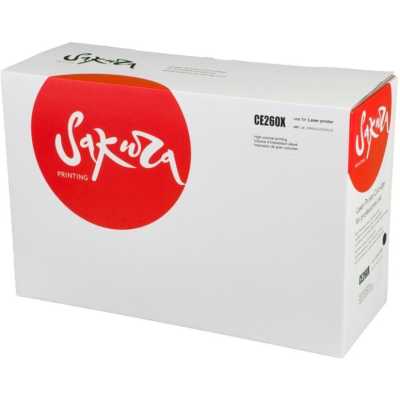 Картридж лазерный Sakura CE260X для HP Color LaserJet CP4020/4025/4520/4525, черный, 17000 к.