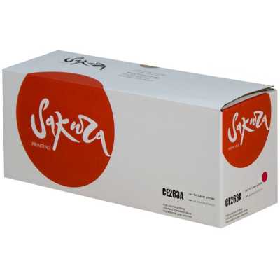 Картридж лазерный Sakura CE263A для HP Color LaserJet CP4020/4025/4520/4525, пурпурный, 11000 к.