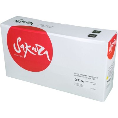 Картридж лазерный Sakura CE272A для HP LaserJet Enterprise M750xh, M750n, M750dn, CP5525xh, CP5525n, CP5525dn, желтый, 15 000 к.