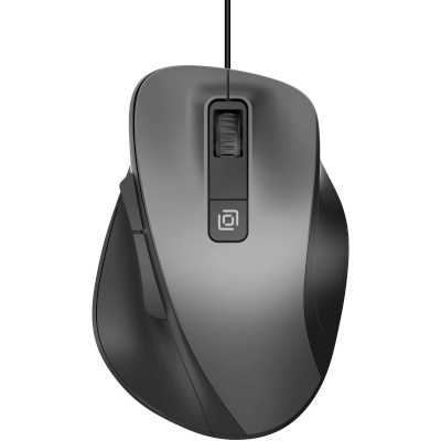 Мышь Оклик 504M черный/серый оптическая 3600dpi silent USB 6but (2004741)