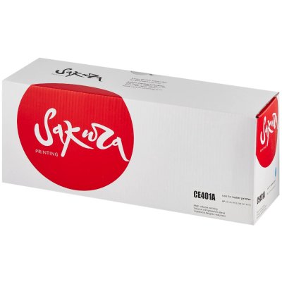 Картридж Sakura CE401A для HP Enterprise 500 Color M551n/525f/525dn/570/575f, синий, 6000 к.