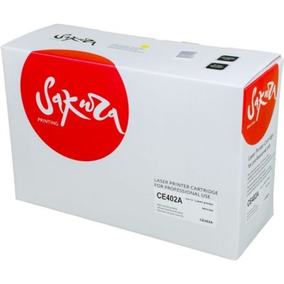 Картридж Sakura CE402A для HP Enterprise 500 Color M551n/525f/525dn/570/575f, желтый, 6000 к.