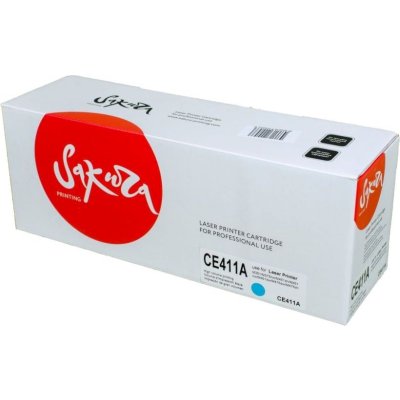 Картридж лазерный Sakura CE411A для HP Laserjet Pro 400 Color M451DN/M451DW/451NW/MFP M475DW/M475DN, Laserjet 300 color MFP M375NW, синий, 2600 к.