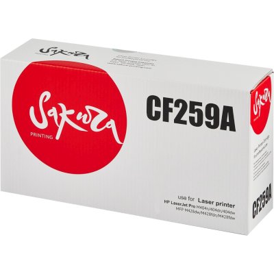 Картридж лазерный Sakura CF259A (59A) для HP LJ M304/M404/MFPM428, черный, 3000 к. (без чипа)
