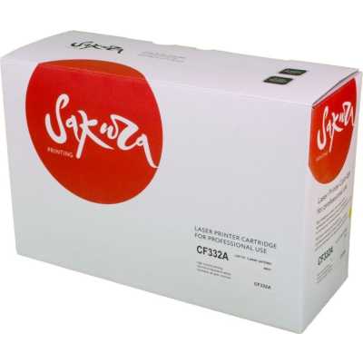 Картридж лазерный Sakura CF332A для HP LJ M651, M651DN, M651N, M651Xh, желтый, 15 000 к.