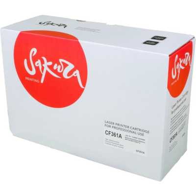 Картридж лазерный Sakura CF361A для HP Color LaserJet Enterprise M553n/553X/553dn HP Color LaserJet Enterprise M552dn, синий, 5000 к.