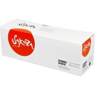 Картридж лазерный Sakura CF400X/045HBK для HP Color LaserJet Pro M252n/M252dn/MFP277dw/277n и Canon i-SENSYS LBP-610C, MF-630C, черный, 2800к.