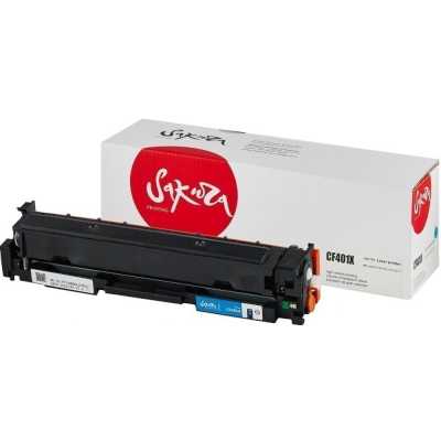 Картридж лазерный Sakura CF401X для HP Color LaserJet Pro M252n/M252dn/MFP277dw/277n, синий, 2300 к.