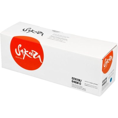 Картридж Sakura CF411X/046HC для HP и Canon, голубой, 5000 к.