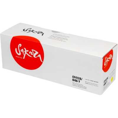 Картридж Sakura CF412A/046Y для HP и Canon, желтый, 2300 к.