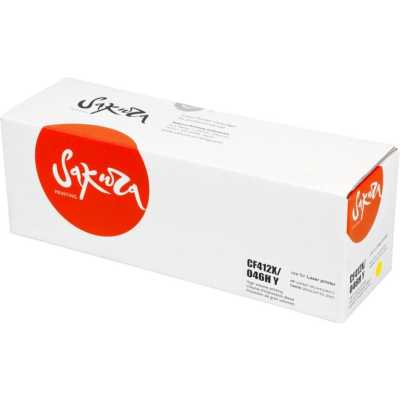Картридж Sakura CF412X/046HY для HP и Canon, желтый, 5000 к.