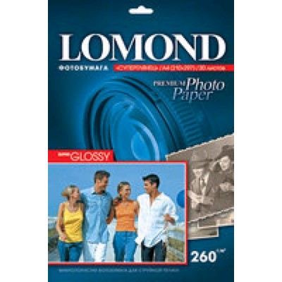Фотобумага Lomond 1103101 A4/260г/м2/20л./белый высокоглянцевое для струйной печати