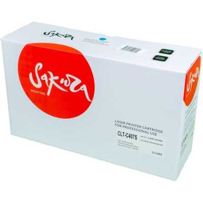 Картридж лазерный Sakura CLTC407S для Samsung CLP-320/325, CLX-3185, синий, 1000 к.