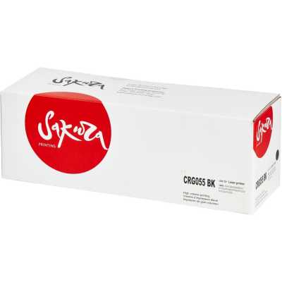 Картридж лазерный Sakura 055BK (3016C001) для Canon LBP66x/MF742C/MF744C/MF746Cx, черный, 2300 к. (чип без счетчика копий)