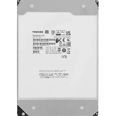 Жесткий диск 14 Tb Toshiba MG09ACA14TE, MG09 Series 3,5", SAS Server 7200 12Gbit/s 512Mb
