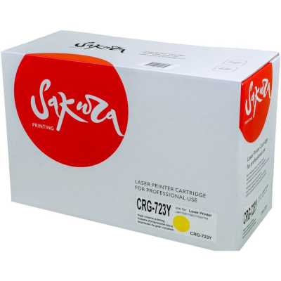 Картридж лазерный Sakura CRG723Y для Canon LBP7700/7750C/7753/7754, желтый, 8500 к.