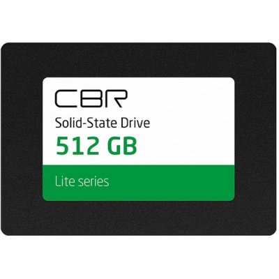 Накопитель SSD CBR, 512Gb, SATA III, 2.5", R/W 550/520