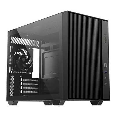 Корпус Case ID-Cooling FLOW 500 Black mATX/ win TG/no fan/ Gen2 Type C/ CPU180mm/ GPU 403mm/ no PSU