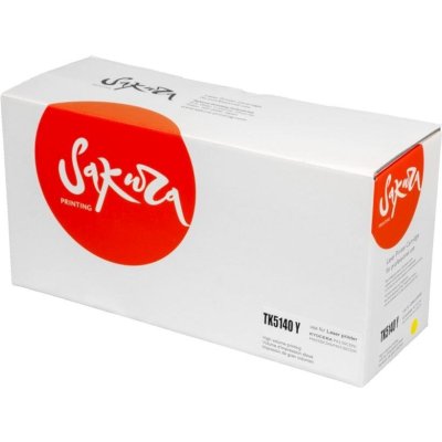 Картридж Sakura TK5140Y для Kyocera Mita, желтый, 5000 к.