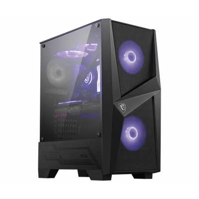 Компьютерный корпус MSI MAG FORGE 100M/mid-tower, ATX, tempered glass side panel/2x RGb 120мм & 1x 120мм fans inc./MAG FORGE 100M