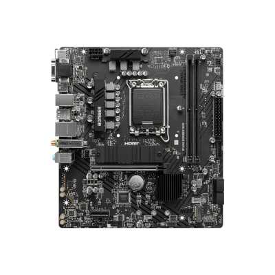 Материнская плата MSI B760M BOMBER WIFI, LGA 1700, Intel B760, 2xDDR5, 4xSATA, 2xM.2, 1xPCIe 4.0 x16, 1xPCIe x1, 1xVGA, 1xHDMI, 1xDP, 1x2.5Gb LAN, Wi-Fi 6E, Bluetooth 5.3, 4xUSB-A 5Gbps, 2xUSB-A 2.0, 1xPS/2, 3x3.5 мм, 7.1, чёрный, mATX
