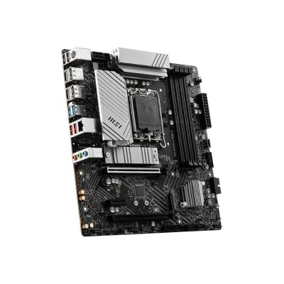 Материнская плата MSI PRO B760M-A DDR4 II, LGA1700, Intel B760, 4xDDR4, 4xSATA, 2xM.2, 1xPCIe 4.0 x16, 1xPCIe 4.0 x4, 1xPCIe 3.0 x1, 2xDP, 2xHDMI, 1x2.5Gb LAN, 2xUSB-A 10Gbps, 2xUSB-A 5Gbps, 2xUSB-A 2.0, 3x3.5 мм, 7.1, mATX