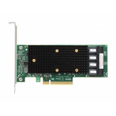 Адаптер-HBA Broadcom SAS 9400-16i SGL (05-50008-00) PCIe 3.1 x8 LP, Tri-Mode SAS/SATA/NVMe 12G HBA, 16port(4*int SFF8643), 3416 IOC