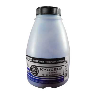 Тонер для Kyocera TK-5140C, P6130/M6030/M6530 Cyan (фл. 100г) 5K Black&White Premium