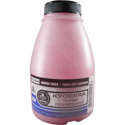 Тонер для Kyocera TK-5150M, P6035/M6035/M6535 Magenta (фл. 140г) Black&White Premium