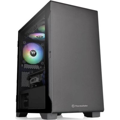 Корпус THERMALTAKE S100 TG CA-1Q9-00S1WN-00 черный без БП с окном USB 3.0 2*USB 2.0 audio