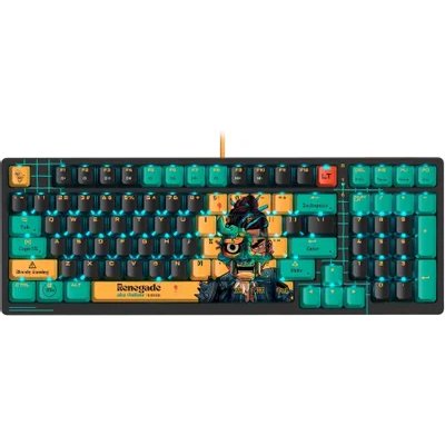 Клавиатура проводная A4Tech Bloody AT98 Renegade USB черный/зеленый