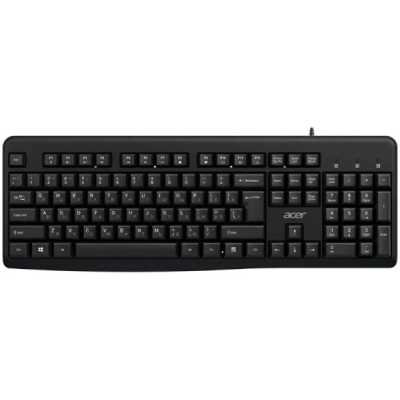 Клавиатура Acer OKW500 проводная, USB Type-A, черный