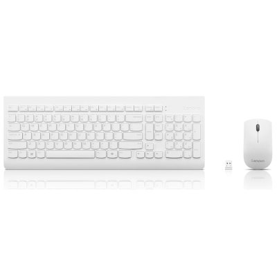 Клавиатура + мышь Lenovo 510 клав:белый мышь:белый USB беспроводная BT (GX31F38001)
