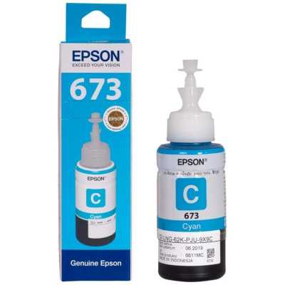 Чернила Epson 673 C13T673298 (аналог C13T67324A) голубой 70мл для Epson L800/L810/L850/L1800