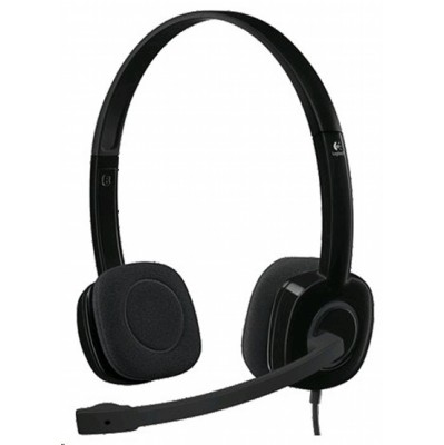 Гарнитура Logitech H151 чёрный, проводная, 3.5 мм